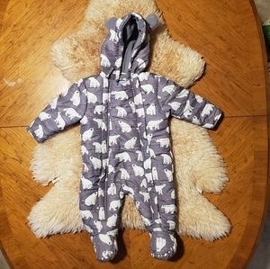 Polar Bear 9 month baby snow suit EUC